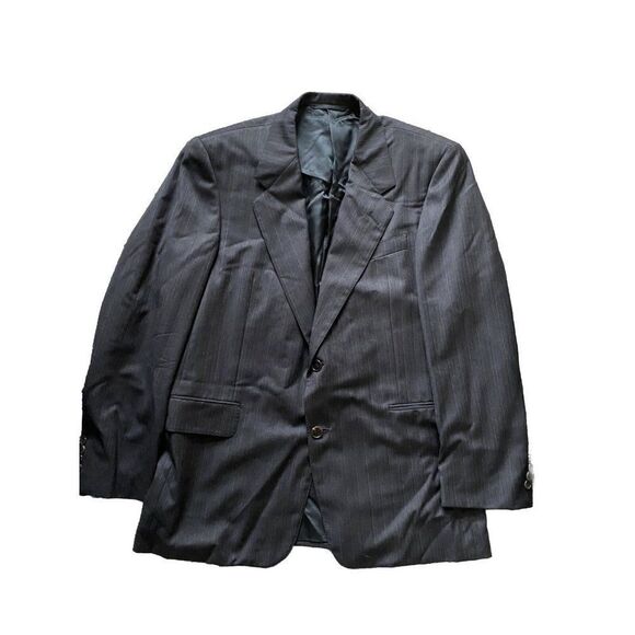 Hickey Freeman Blazer Jacket Sport Coat Grey Pinstripe Wool 42R / 42 R - Picture 1 of 6